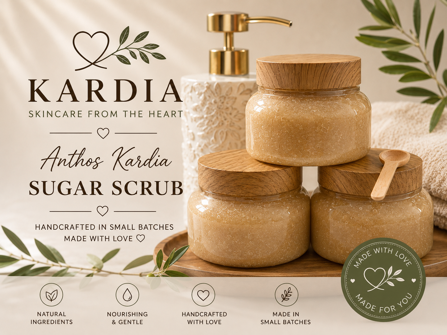 Anthos Kardia Sugar Scrub